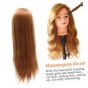 Healeved Golden Hair Styling Mannequin Head Cosmetology Practice Tool for