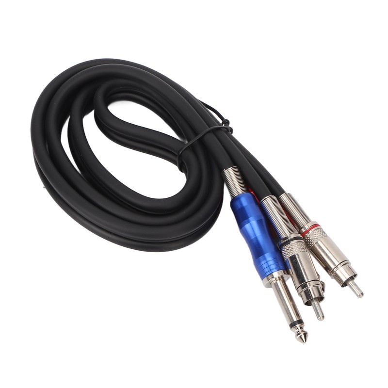 Dual 1/4 Inch TS to Dual RCA Stereo Sound Cable