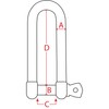 Extreme Max 3006.8201.2 BoatTector Stainless Steel Long D Shackle -
