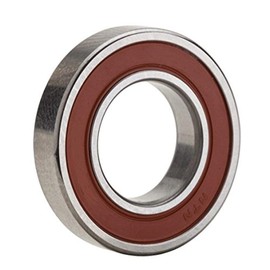 NTN Bearing 6006LLU Single Row Deep Groove Radial Ball Bearing, Contact, Normal Clearance, Steel Cage, 30 mm Bore ID, 55 mm OD, 13 mm Width, Double Sealed