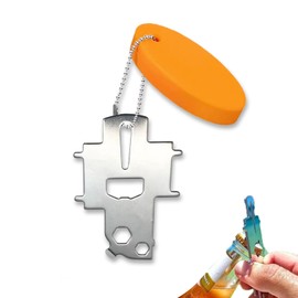 NIIIYTYB Boat Gas Cap Key Tool Stainless Steel Deck Fill Plate Key Kit for Fuel Water Waste Diesel Tank Filler Caps Floating Multi Tool Keychain for Marine Yacht and Boat Use