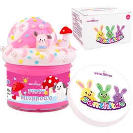 Sanzhituu Butter Slime for Kids, Pink Slime Kit for Girls Ages 8-12, Toy for Girls and Boys, 7oz. Kids Slime Set Party Kit Goodie Bag Stuffers with Cute Slime Charms, Perfect for Birthday Gift