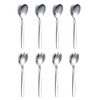 8 Piece Salad Server Set, 4 Salad Spoons and 4