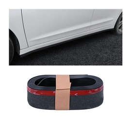 Sandfren Bling Car Front Bumper Lip Spoiler, 8.2Ft Rubber Vehicle Front Body Splitter Spoiler Skirt Protector, Anti-Collision Auto Exterior Guard Strip Trim, Universal for Vehicles (Black)