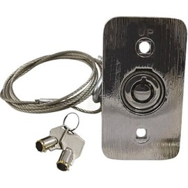 Garage Door External Emergency Release Device – Round Flat Key Type with 3' Cable
