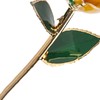 24K Gold Plated Real Rose Yellow Rose with Base Valentine's