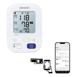 "OMRON X3 Comfort – Baumanómetro de Presión Arterial Automático para Brazo con Brazalete Intelli Wrap de 22–42 cm, Validado Clínicamente "