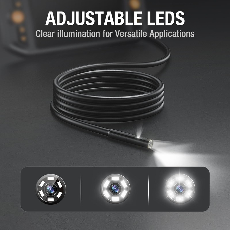 Teslong Dual Lens Endoscope Inspection Camera, 4.3 Inch Screen Inspection