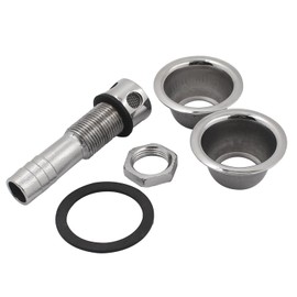 YANYUCB Boat Fuel Tank Vent Hose, Stainless Steel 316 Marine Flush Mount Thru-Hull Fuel Gas Tank Vent with Mounting Gasket Hardware (B-5/8 inch)