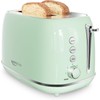 2 Slice Stainless Steel Toaster Retro with 6 Bread Shade