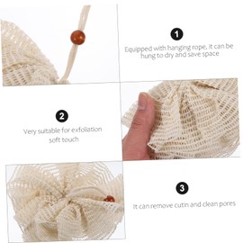 PACKOVE 2Pcs Exfoliating Bath Balls Mesh Body Scrubber Loofahs for Gentle Skin Care for Shower Use Convenient Hanging Design for Home Travel Gifting