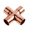 FOCMKEAS Union Cross Copper Fitting, 1/2 In, ID 12.7 mm,