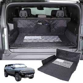 All-Protection Cargo Mat Liner for Hummer EV Accessories Rear Trunk Floor Mat Cargo Liner for Dogs for Hummer EV SUV 2024 2025 2026 Heavy Duty 3D Nonslip Waterproof Protect (SUV/American Flag)