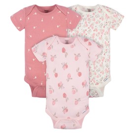 Gerber Baby Girls Casual Bodysuit, Appley Sweet, 3-6M US