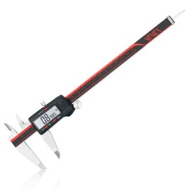 VINCA DCLA-0805 0-8 Inch/200mm Electronic Digital Vernier Micrometer Caliper Inch/Millimeter/Fractions Stainless Steel Large LCD Screen Measuring Tool