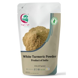 White Turmeric Powder for Skin Care | 8 oz | No staining | aka Kapoor Kachri & Hedychium Spicatum | 100% Herbal Skin Care by Yogi’s Gift