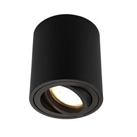 Ledvion - LED surface-mounted spotlights, round, dimmable, 5 W, 2700 K, black, ceiling light