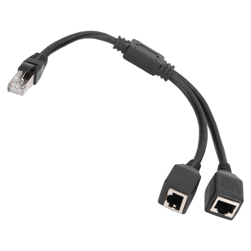 RJ45 Ethernet Adapter Cable Extension Function 1 to 2 Port