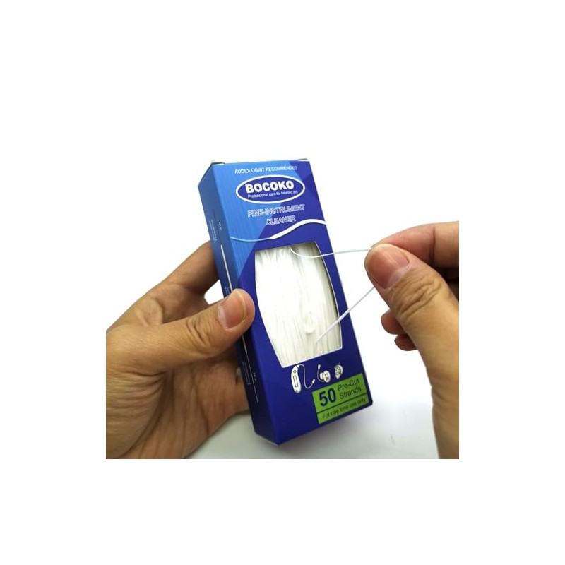 50 Count Hearing Aid Cleaner Ready-to-Use Stands Effective Thread-Fine Instrument