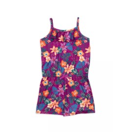 Wonder Nation NWT 2-Pack Girls 14-16 Tank Rompers Tie Waist Floral Tropical Short Set
