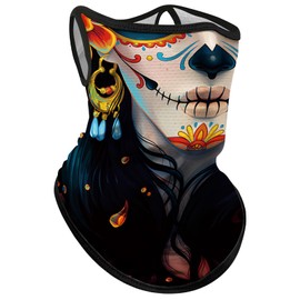 Obacle Neck Gaiter Face Mask Bandana with Ear Loops for Men Women Sun Protection