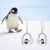 YueYuan Penguin Earrings 925 Sterling Silver Penguin Moonstone Earrings Animal