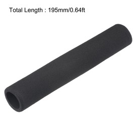 sourcing map Foam Tubing for Handle Grip Support, Pipe Insulation, ID 22mm OD 31mm Length 195mm Black 2pcs