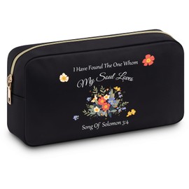 Religious Bible Verses Gifts Cosmetic Bag Christian Gifts for Women Religious Baptism Gifts Funny Makeup Bag Gifts for Women Inspirational Christian Gifts Encouragement Gifts for Women Coworker Mom