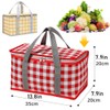 DIELOVEHUA Picnic Bag, Thermal Bag, Cooler Bag with Zip, Reusable,