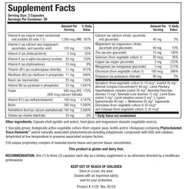 Biotics Research Bio Glycozyme Forte Multivitamin for Glycolytic Support, Vanadium, Zinc, Chromium, Manganese, Inositol, Catalase, Healthy Metabolism and Homocysteine 270 Capsules