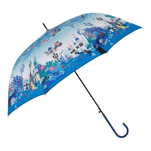 Ogawa 12967 Sanrio Long Umbrella, Little Twin Stars, Blue, Women's "Sanrio x Kayo Horaguchi" Collaboration One-Touch Jump Type