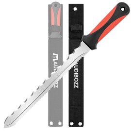 maudibozz Insulation Knife - Sod Cutter Knife: stainless steel 11.14-Inch sharp blade, double side utility Lawn Repair Saw with Nylon Sheath