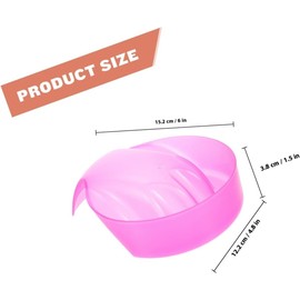 3 Piezas Cuenco para Remojar Uñas de Herramienta de Manicura Apoyo para Salón, Reposamanos Integrado, Protección de Cama de Bronceado Color Aleatorio