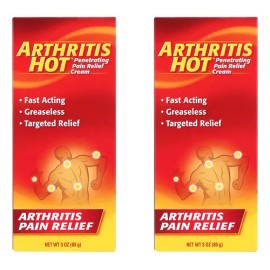 Crema Para Dolores Musculares Arthritis Hot 2 Pack Importado Sin Fragrancia