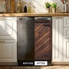 Dishwasher Magnet Cover Brown Wood Look, Waterproof Magnetic Dishwasher Cover
