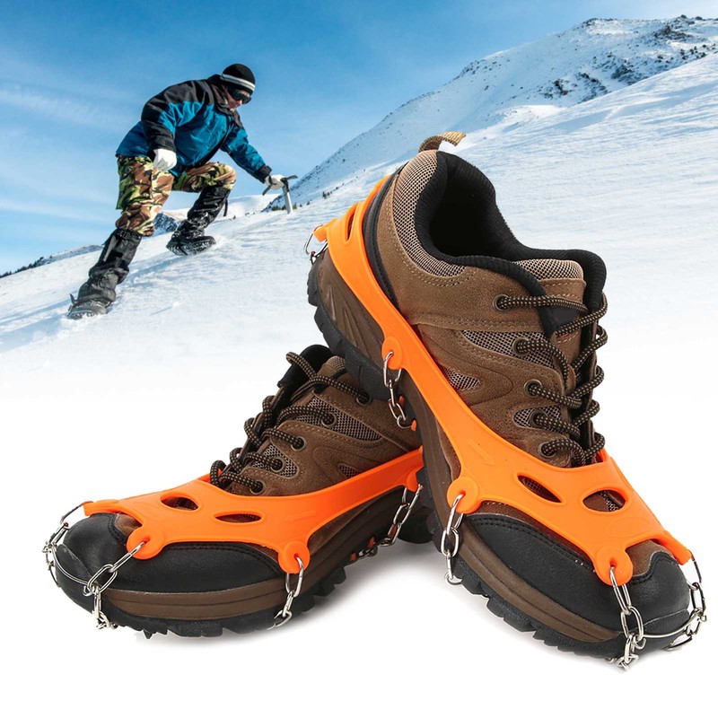 1 Pair 8 Teeth Crampons AntiSlip Traction Ice Cleats Snow