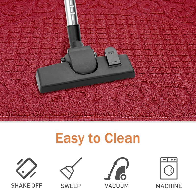 Echaprey Half Round Non-Slip Kitchen Bathroom Toilet Doormat Floor Rug