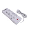 8 Way Power Strip USB C European Socket Desk Wall
