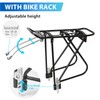 YEEGO DIRECT Rear Bike Rack with Basket, Adjustable Detachable Bike