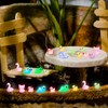 Guiqulai 100 Pcs Mini Resin Animals Luminous Mini Ducks, Turtles,