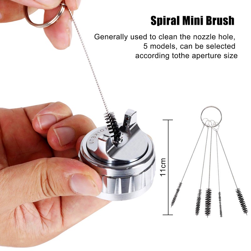 17pcs Multi-Purpose Spray Gun Cleaning Kit,Nylon Brushes Paint Gun Cleaning