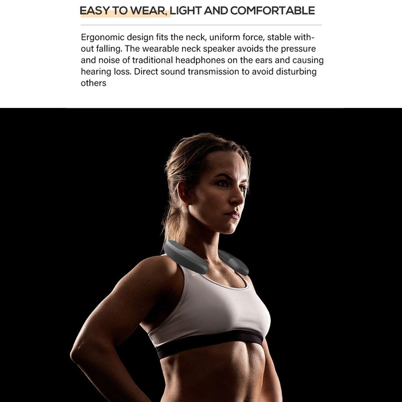 Wireless Bluetooth Neckband Speaker Portable Wearable Surround Neck Hanging Wireless