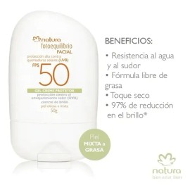 Natura Protector Solar Rostro Fps 50 Uva/uvb Piel Grasa 50g