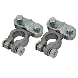 Ampper Heavy Duty Lead Alloy Military Spec Battery Terminal Ends, Top Post Battery Terminals Clamp Set for Marine Car Boat RV Vehicles (1 Pair Same Terminal)