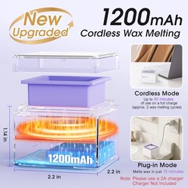 SUBAY Kit de cera para la nariz, mini calentador de cera inalámbrico para depilación de cejas de oído, kit de depilación para mujeres y hombres con cu