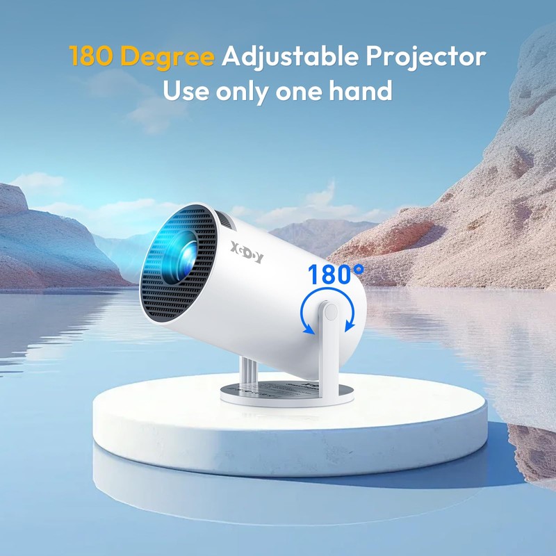 Smart Mini Projector WiFi6 Bluetooth 5.0 - XGODY Gimbal 3