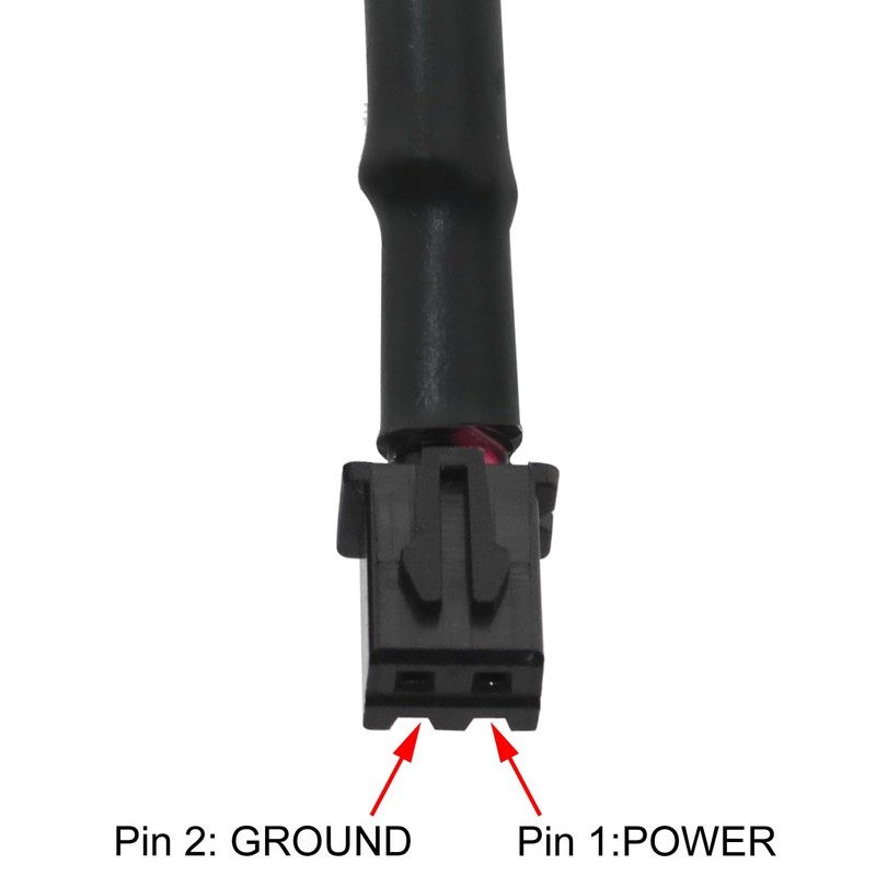 LUORNG 2PCS Mini 2-Pin Fan Adapter Cables to 4-Pin PC