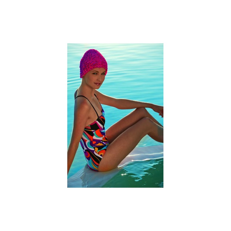 Fashy Women's Frill Ruffle Swimhat - Red