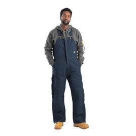 Berne Men's Heritage Insulated Duck Bib Overall, Large Tall, Navy
