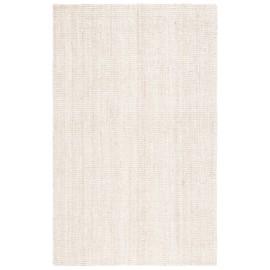 SAFAVIEH Natural Fiber Collection Area Rug - 6' x 9', Ivory, Handmade Farmhouse Jute, Ideal for High Traffic Areas in Living Room, Bedroom (NF730A)